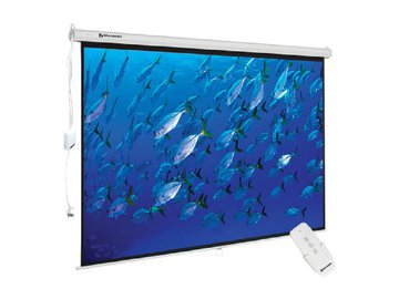Экран проекционный настенный BRAUBERG MOTO (180x240см), матовый, электропривод, 4:3