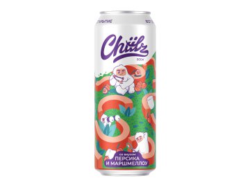Напиток Chiilz со вкусом персика и маршмеллоу газированный 0,45 л