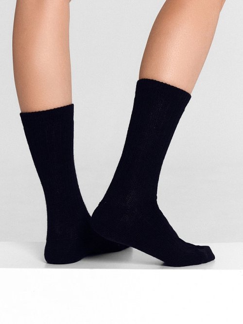 Носки женские высокие черные, фото 4 из 5