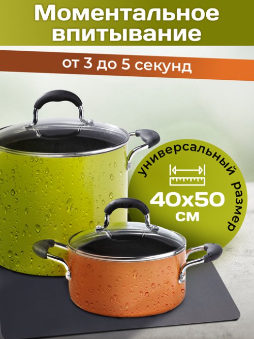 Подстилка настольная для сушки посуды Soft, фото 2 из 51