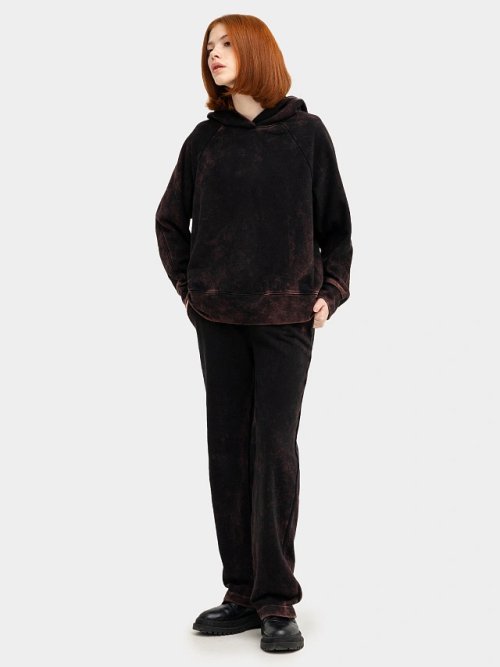 Брюки женские черные с оригинальным принтом, фото 4 из 8