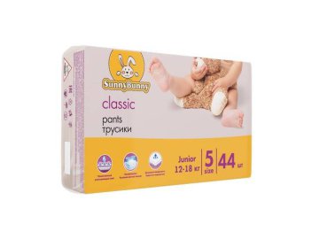 Подгузники-трусики детские SUNNY BUNNY 5 Junior, 44 шт