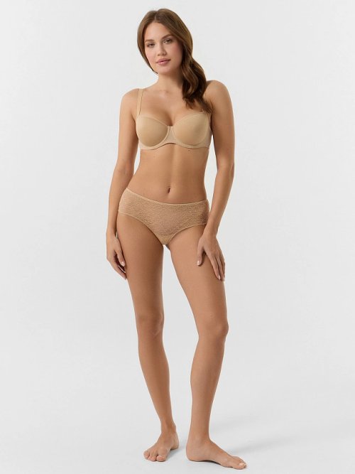 Трусы шорты женские бежевые кружевные, фото 21 из 26