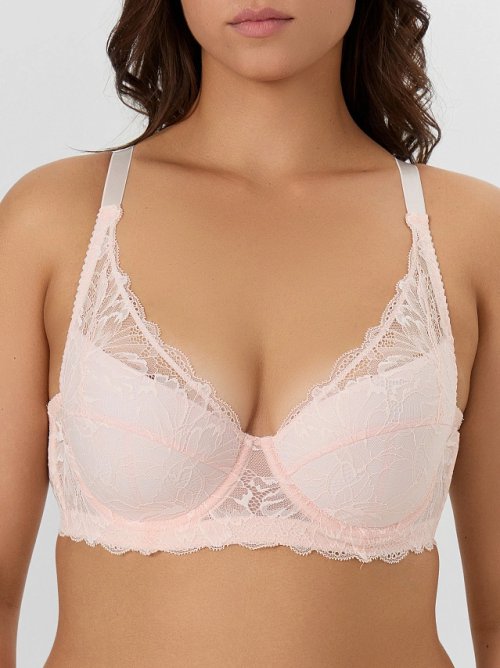 Бюстгальтер женский розовый с кружевом, фото 2 из 24