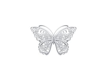 Брошь Diamant, серебро 925 проба