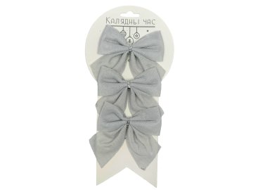 Набор бантов Калядны час Silver 11см 2 шт RN-24852 в Минске Ома