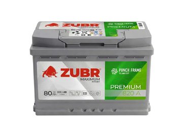 Автомобильный аккумулятор Zubr Premium R+ 80 А/ч ZU800P