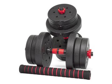 Набор композитных гантелей AMETIST 20 кг (с соединительным грифом) в Мозыре 5 элемент