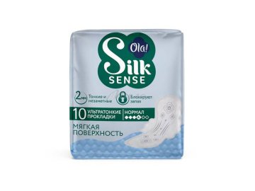 Прокладки женские гигиенические OLA! Silk Sense Мягкий шелк ультратонкие для нормальных выделений, 10 шт.