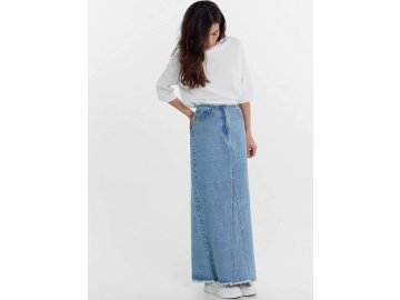 Юбка женская джинсовая макси в голубом цвете Марк Формель