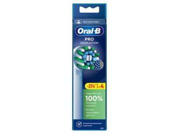 Насадка для электрической зубной щетки ORAL_B CrossAction EB50RX, 4 шт