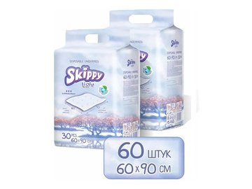 Одноразовые пеленки для детей SKIPPY LIGHT 60x90 (2 упак/30 шт)