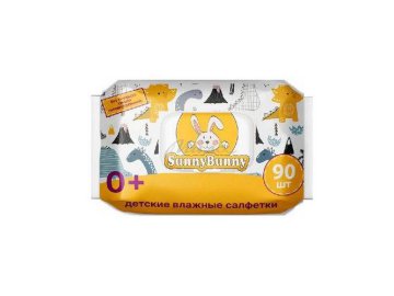 Салфетки влажные детские SUNNYBUNNY Ромашка, 90 шт