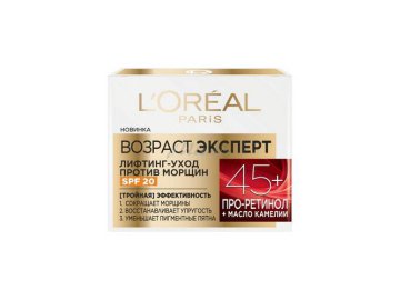Крем для лица и шеи L'OREAL PARIS Возраст Эксперт, лифтинг-уход против морщин SPF20, 50 мл