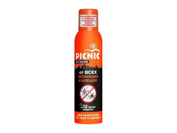 Аэрозоль от насекомых PICNIC  Extreme от всех видов летающих кровососущих насекомых и клещей, 150 мл