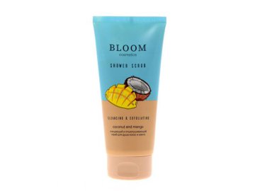 Скраб для душа BLOOM COSMETICS Кокос и манго очищающий и отшелушивающий, 200 г