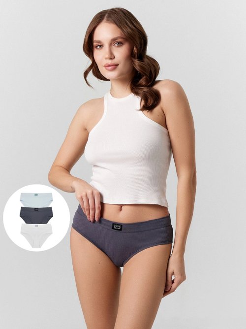 Трусики слипы женские в наборе, 3 шт, фото 1 из 30