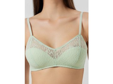 Бюстгальтер женский мятный кружевной