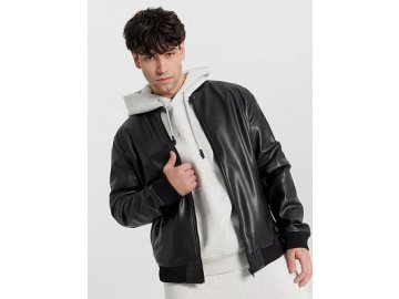 Бомбер кожаный мужской черный Марк Формель