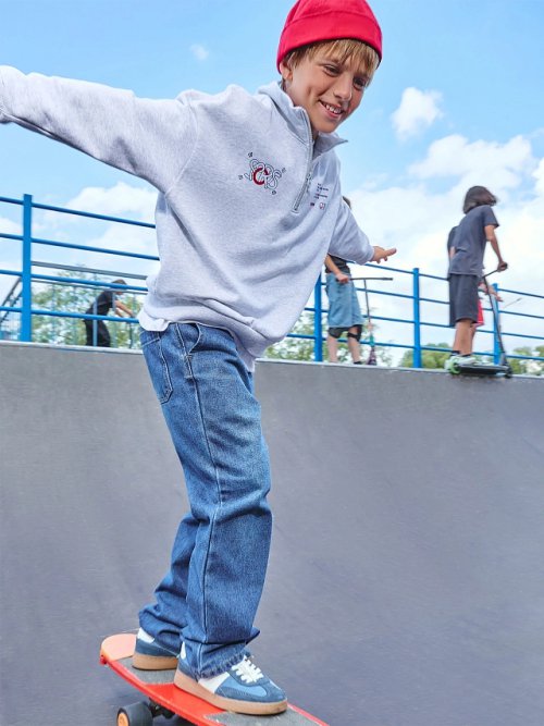 Толстовка для мальчиков серая с принтом, фото 3 из 11