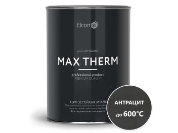 Эмаль ELCON термостойкая антрацит 0,8кг