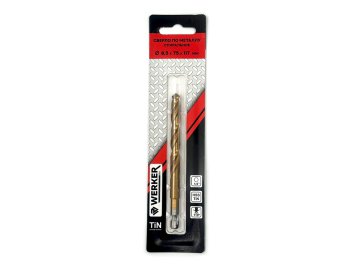 Сверло c 6гр.хв.1/4" по мет. 8,5 мм (под шур-т) (HSS-TiN,1шт) WERKER