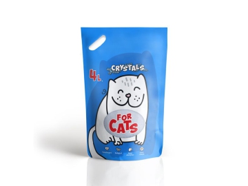 Наполнитель FOR CATS силикагелевый впитывающий, 1,55 кг (4 л)