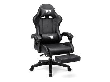 Игровое кресло BYROOM RG HEALER leather Black с подставкой для ног BRGF813L-B (GF-8060-WB)