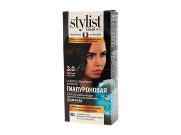 Крем-краска для волос STYLIST COLOR PRO Гиалуроновая стойкая, тон Темный каштан, 100 мл