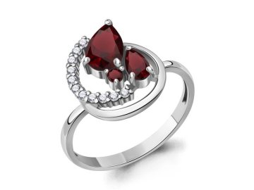 Кольцо декоративное Aquamarine, серебро 925 проба, вставка фианит
