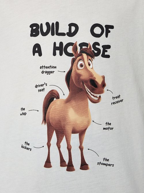 Комплект для мальчиков с надписью "Build of a horse", фото 5 из 8