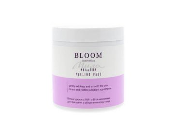 Пилинг-диски BLOOM cosmetics с AHA- и BHA-кислотами для очищения и обновления кожи лица, 60 шт.