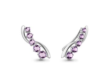 Серьги каффы Aquamarine, серебро 925 проба