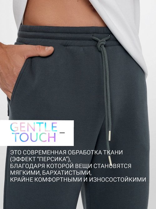 Теплые брюки джоггеры мужские зеленые с начесом, фото 2 из 18
