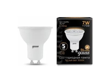 Лампа Gauss LED MR16 GU10 7W 3000K 101506107