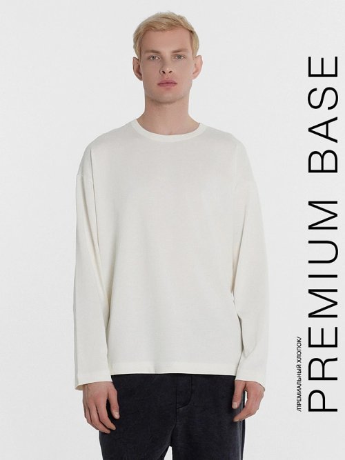 Лонгслив мужской белый, фото 1 из 6