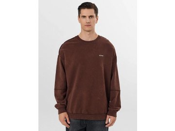Свитшот мужской коричневый с печатью