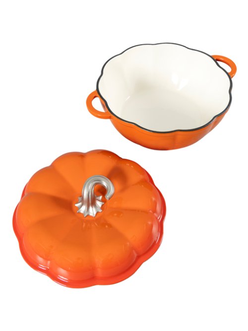 Кокот чугунный эмалированный Pumpkin New 3L, фото 8 из 12