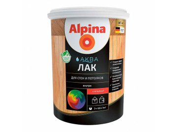Лак акриловый Alpina АКВА для стен и потолков глянц 0,9л/0,9кг NEW на акции в магазинах Ома