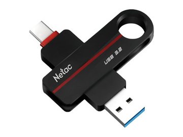 Флеш-накопитель Netac US18 USB 3.2+TypeC 64GB NT03US18C-064G-32BK