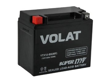 Мотоаккумулятор VOLAT YTX12-BS 12Ah (MF) L+