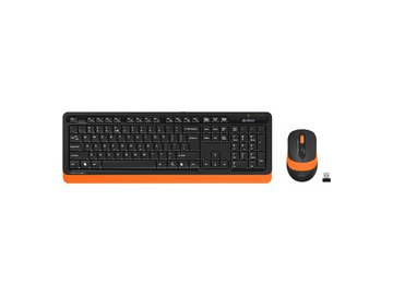 Клавиатура + мышь A4Tech Fstyler FG1010 (черный/оранжевый) на акции в магазинах 5 элемент