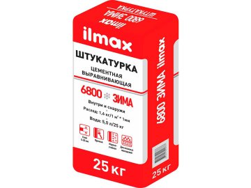 Штукатурка цементная ilmax 6800 М зимняя, 25 кг