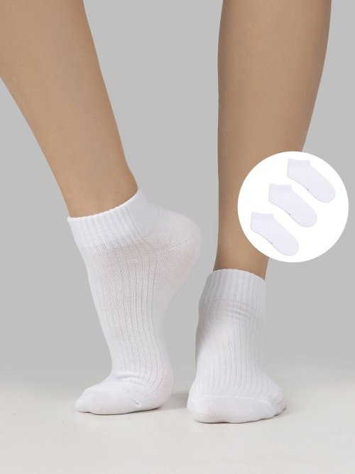 Носки женские белые в наборе, 3 пары, фото 1 из 8