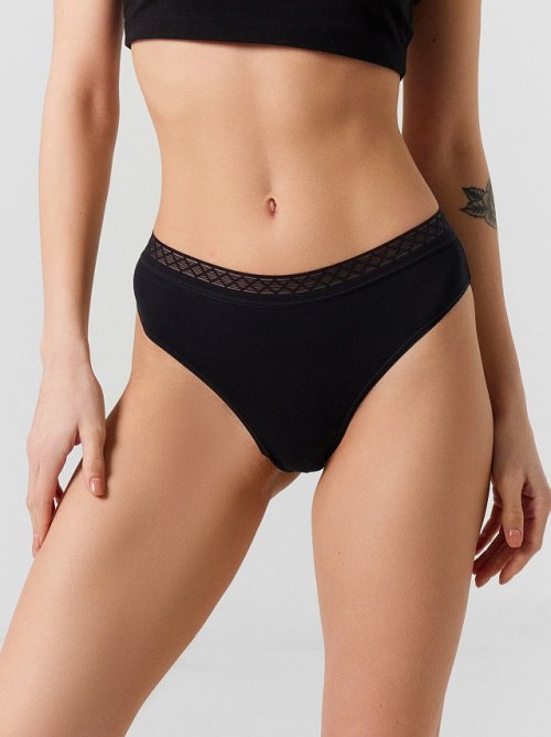 Трусы слипы женские черные в наборе, 5 шт, фото 2 из 30