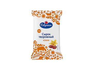 Сырок творожн Савушкин сладк с изюмом и аром ванили 9% 100 г