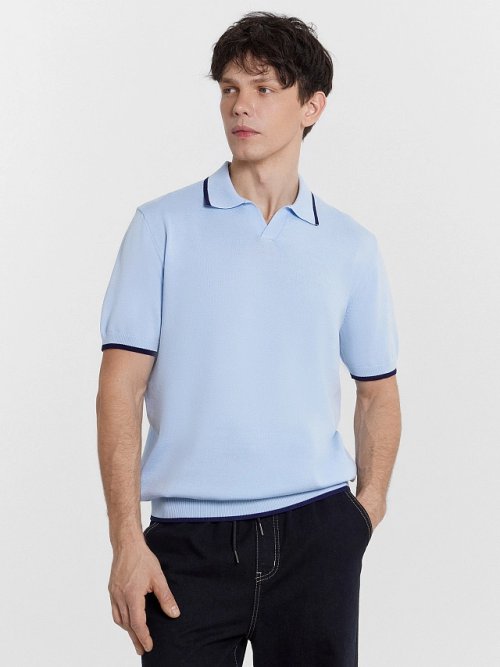 Поло мужское голубое, фото 1 из 4