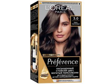 Краска для волос L'OREAL Recital Preference, тон 3.0 Бразилия темно-каштановый, 174 мл