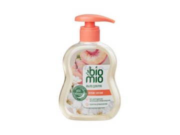 Мыло жидкое BIOMIO Natural Liquid Soap натуральное с маслом персика, 300 мл