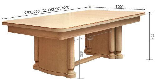 Стол обеденный «Гранд» П4.332.4.01 (332.01), фото 2 из 6